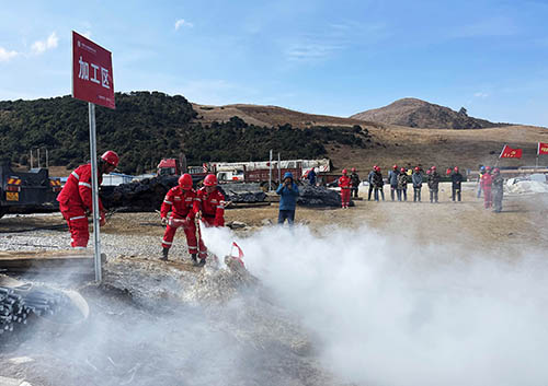 中國安能第二工程局四川涼山項目部開展防火、防汛、防地質(zhì)災害綜合演練