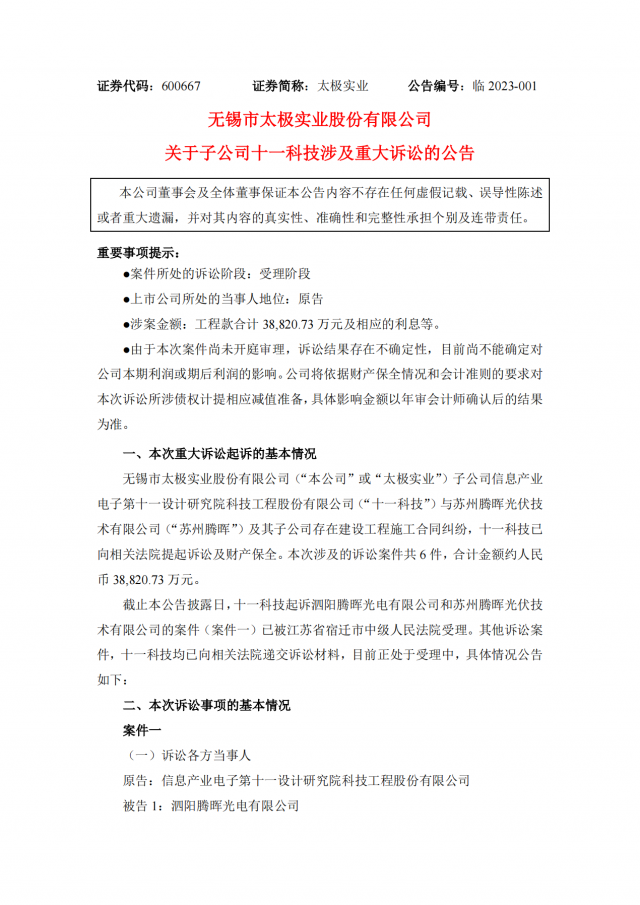 涉案金額3.88億！蘇州騰暉光伏被起訴