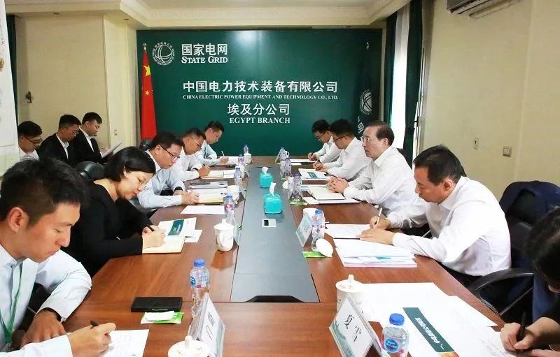 辛保安調(diào)研國網(wǎng)駐非辦、中電裝備埃及分公司