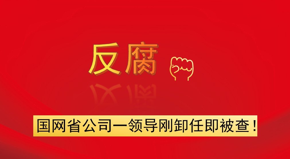 國(guó)網(wǎng)省公司一領(lǐng)導(dǎo)剛卸任即被查！